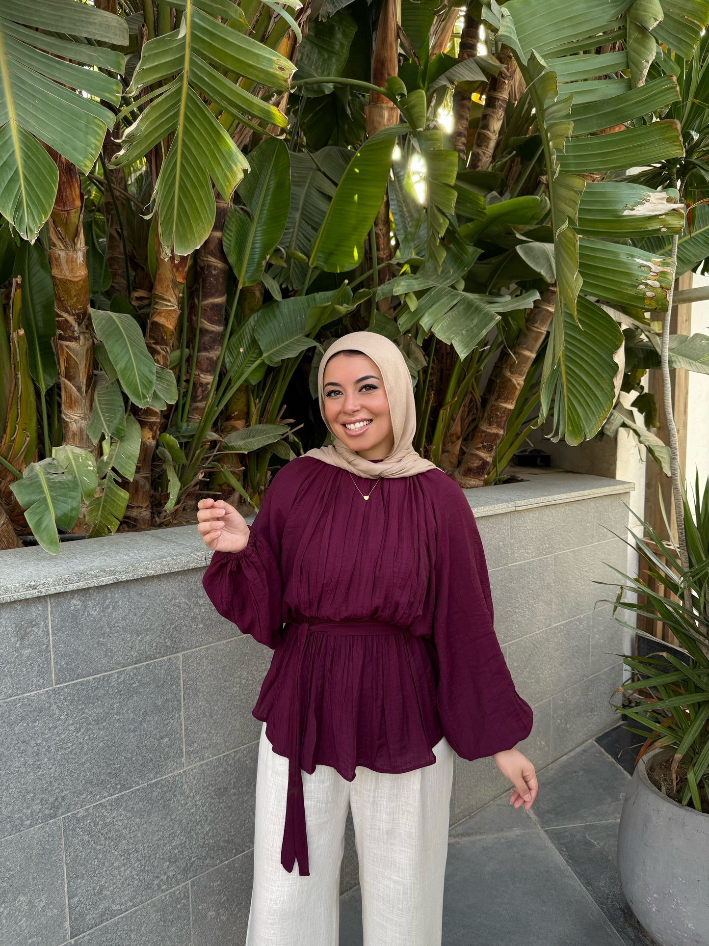 RIMA BLOUSE BURGUNDY