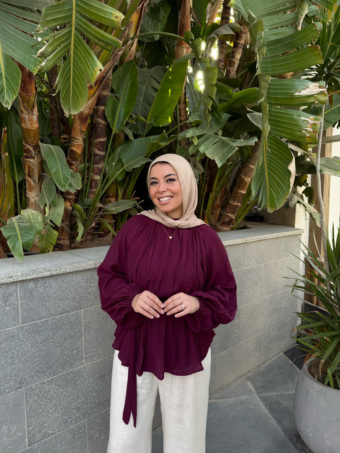 RIMA BLOUSE BURGUNDY