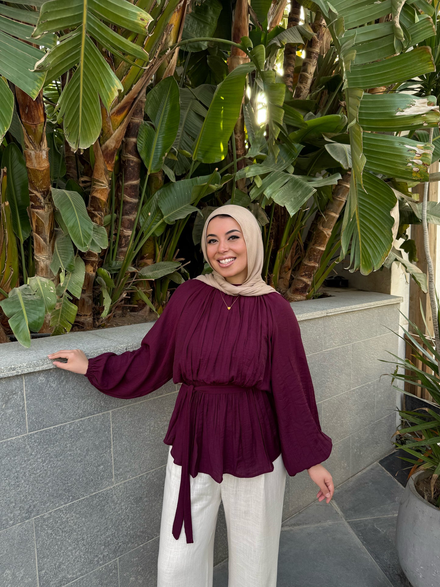 RIMA BLOUSE BURGUNDY
