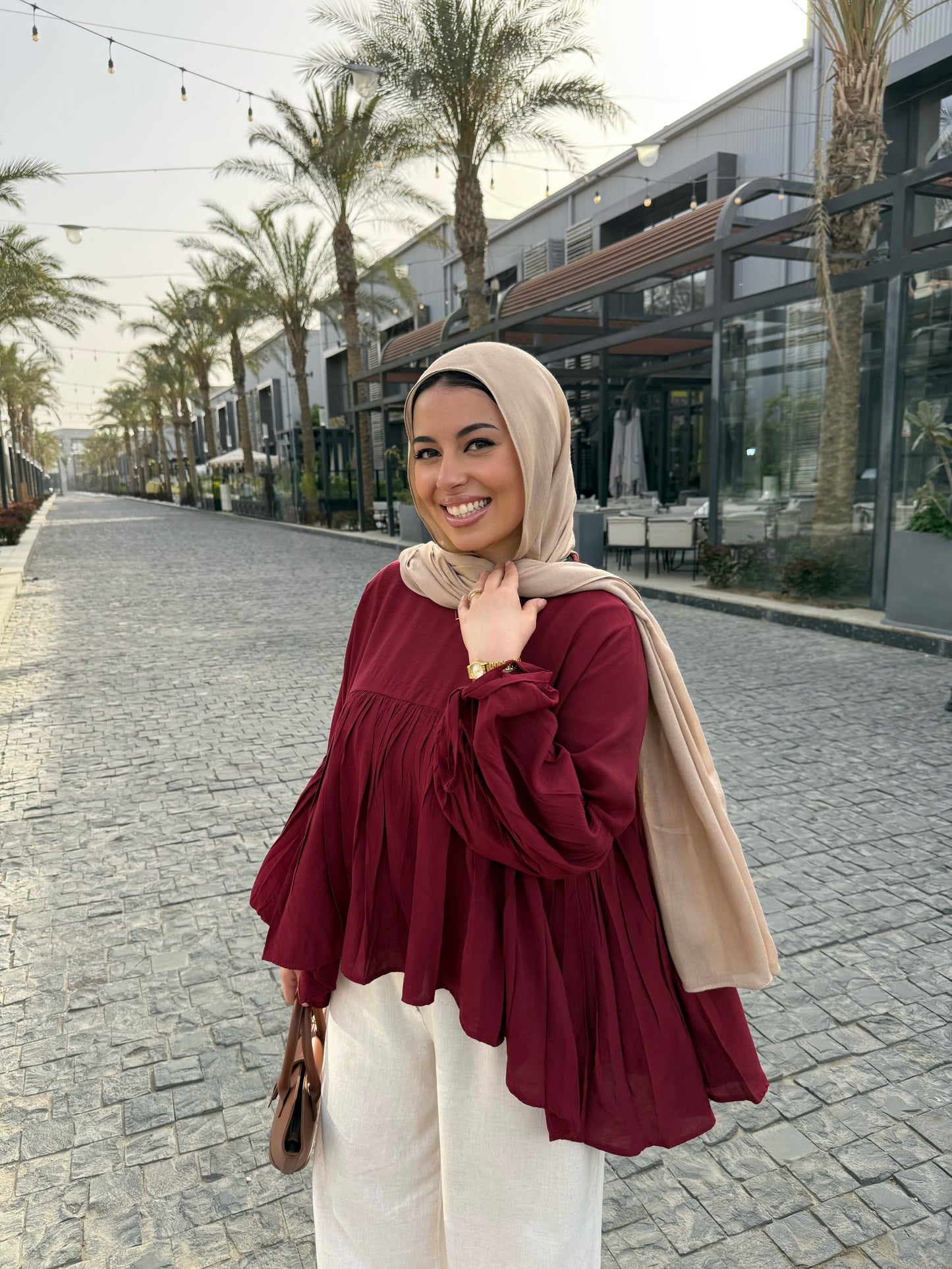 MIRA BLOUSE MAROON