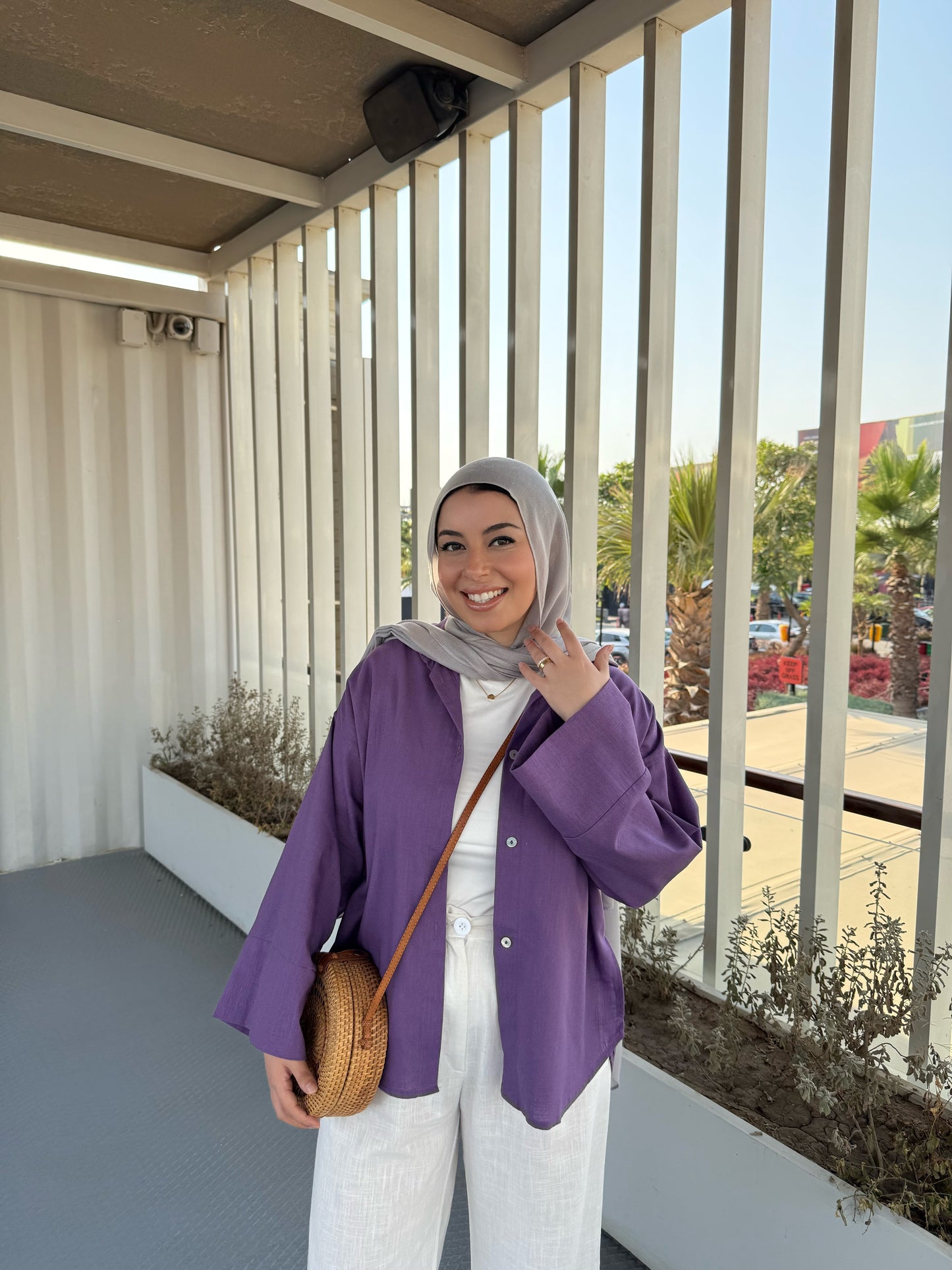 LINEN SHIRT IN PURPLE