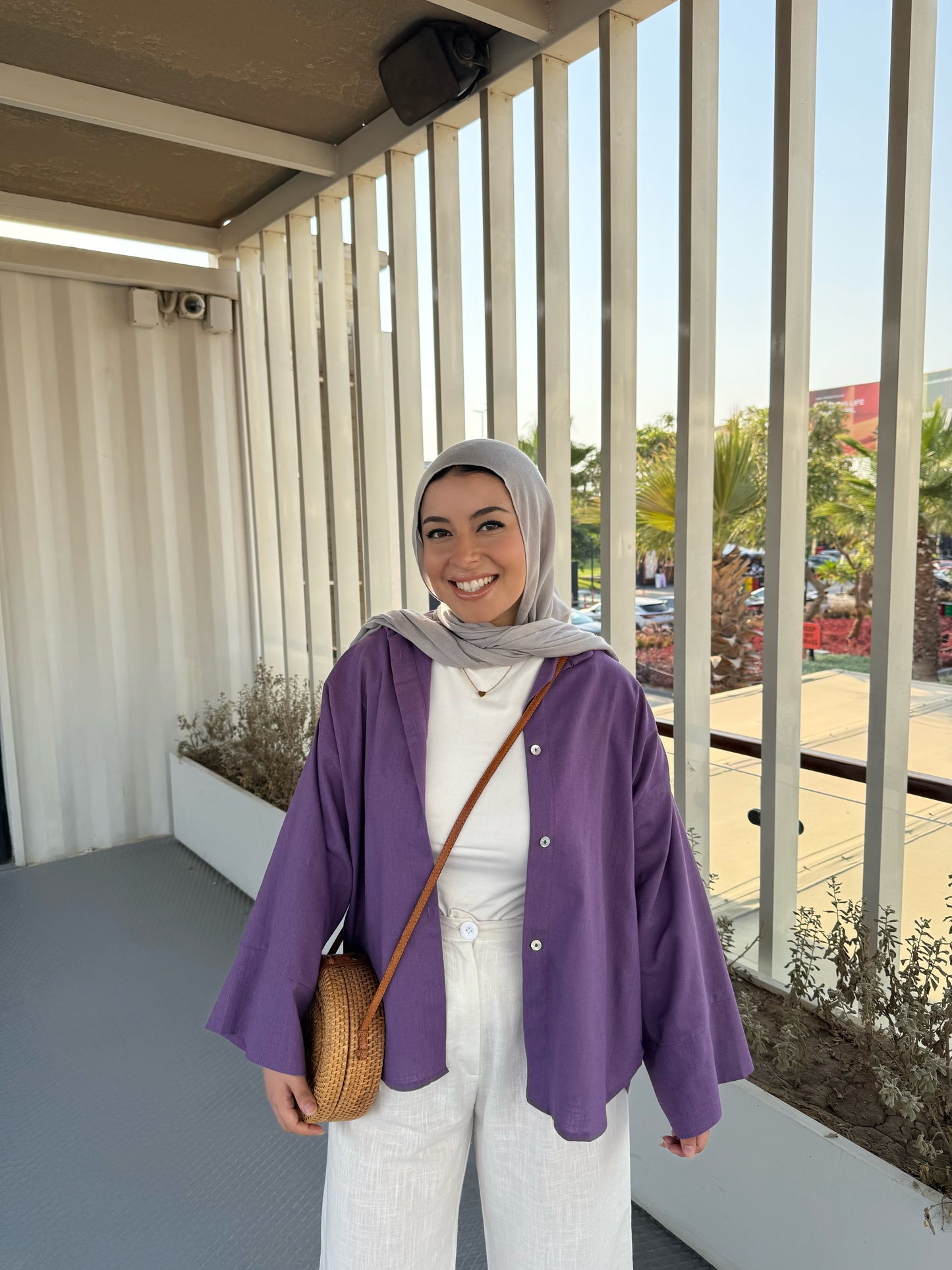 LINEN SHIRT IN PURPLE