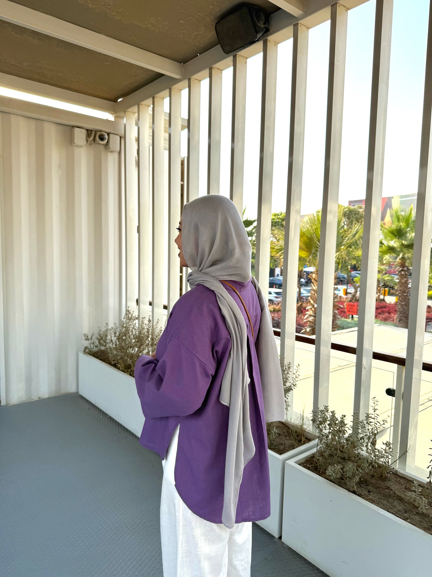 LINEN SHIRT IN PURPLE