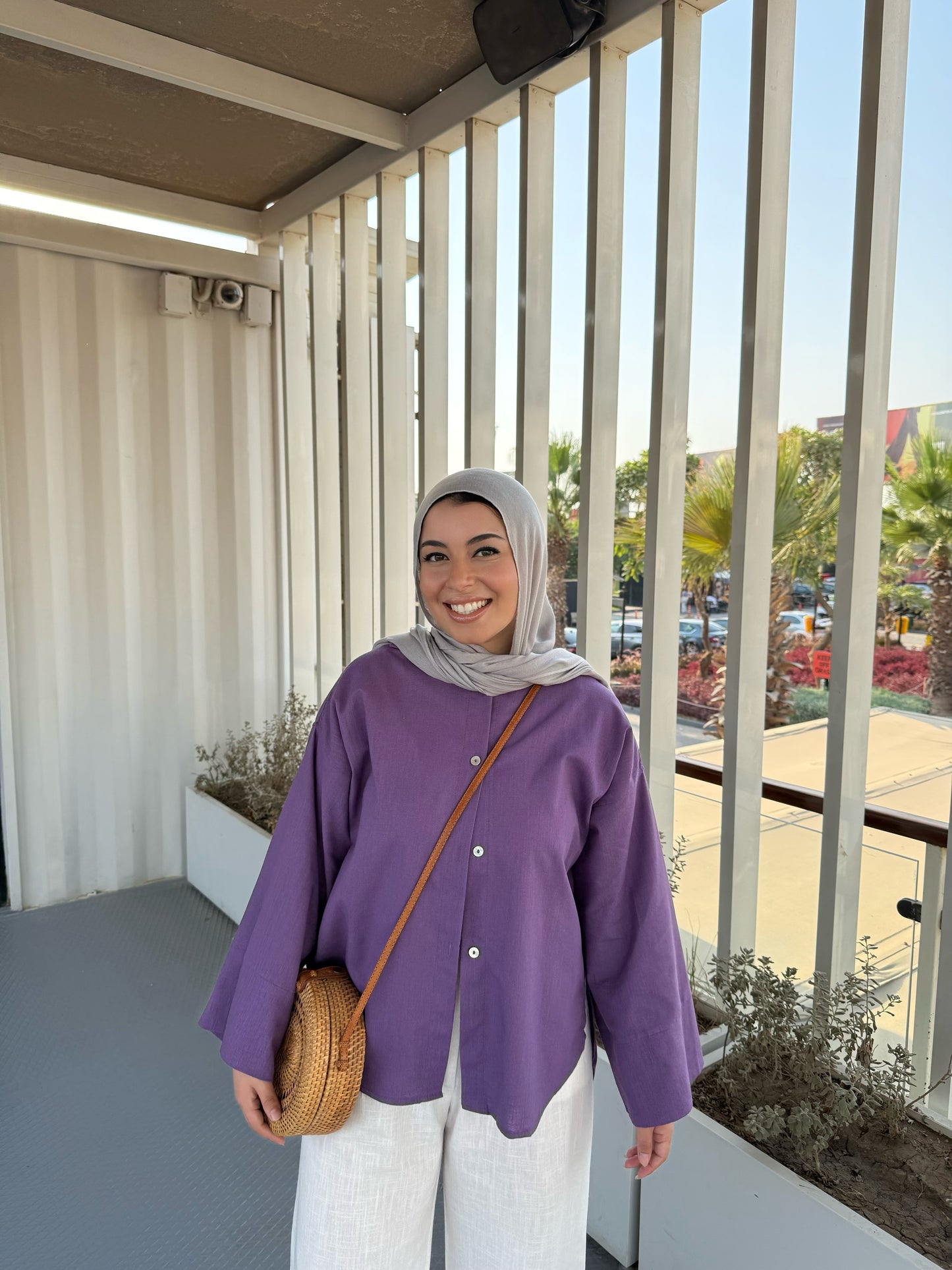 LINEN SHIRT IN PURPLE