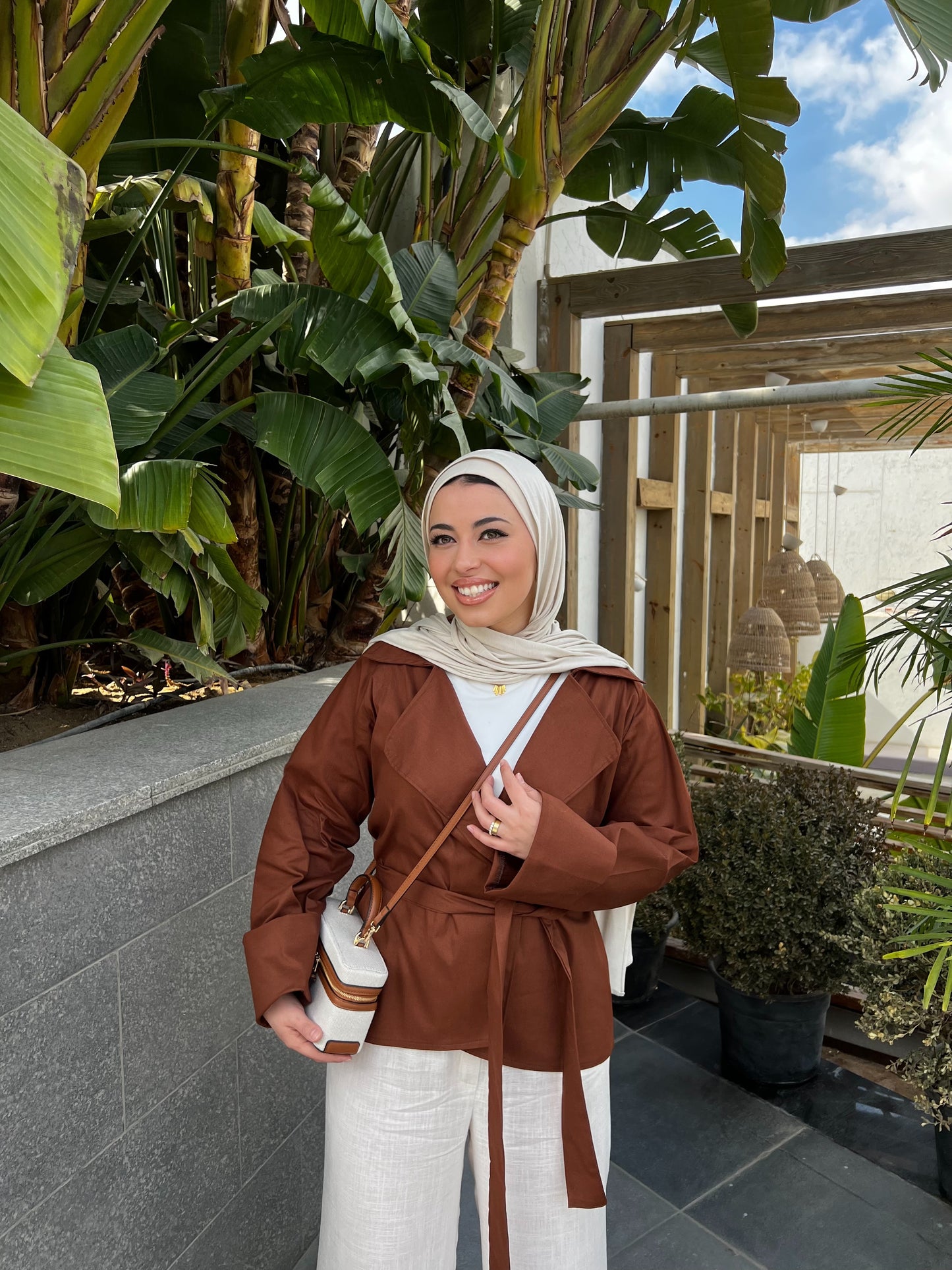 ZAHARI SUMMER JACKET BROWN