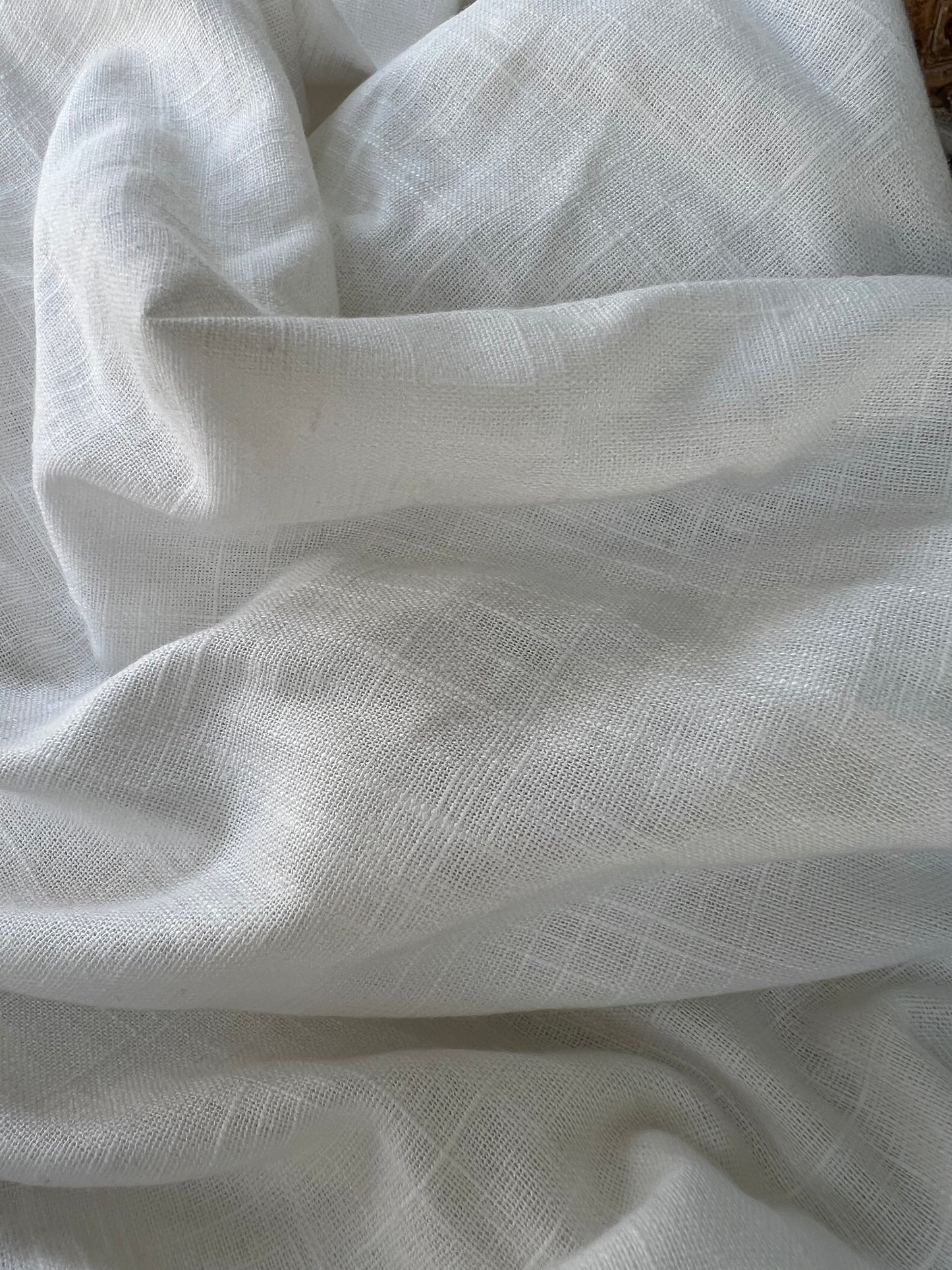 OFF-WHITE PURE LINEN PANTS