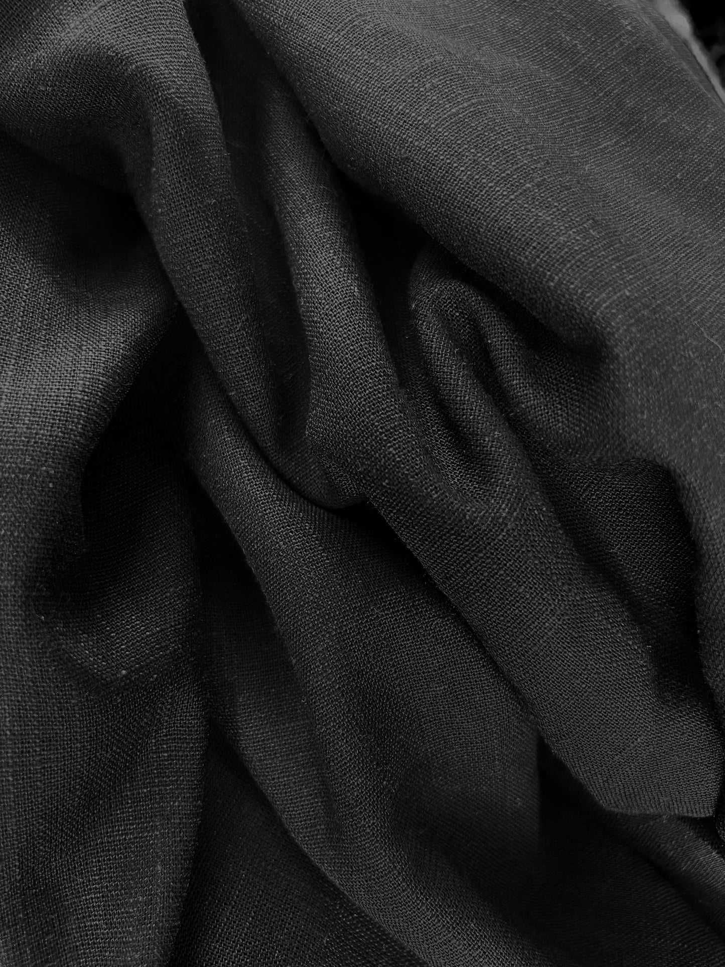 BLACK PURE LINEN PANTS