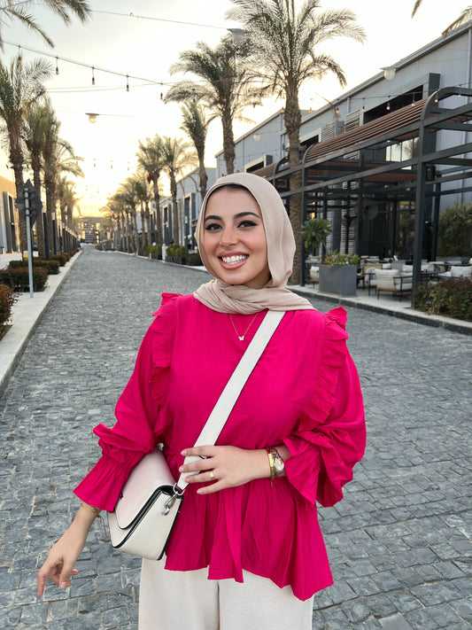 LILY BLOUSE HOTPINK