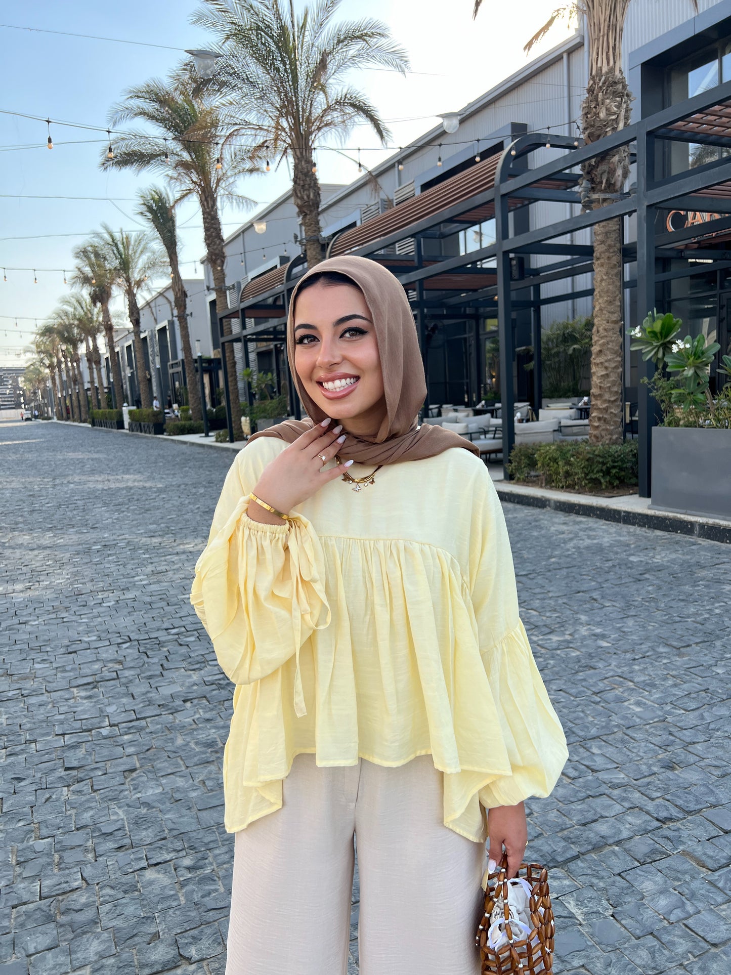 MIRA BLOUSE PASTEL YELLOW