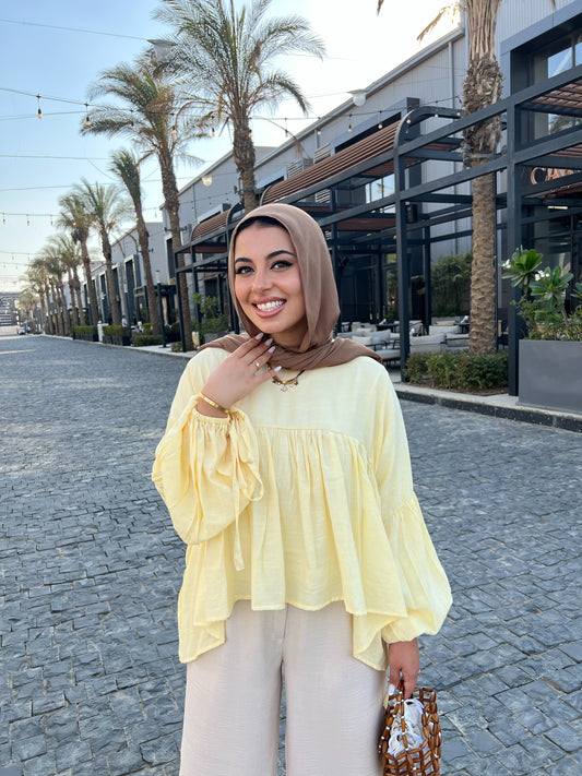 MIRA BLOUSE PASTEL YELLOW