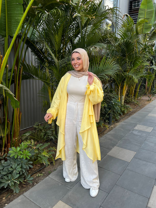 ARIA CARDIGAN PASTEL YELLOW