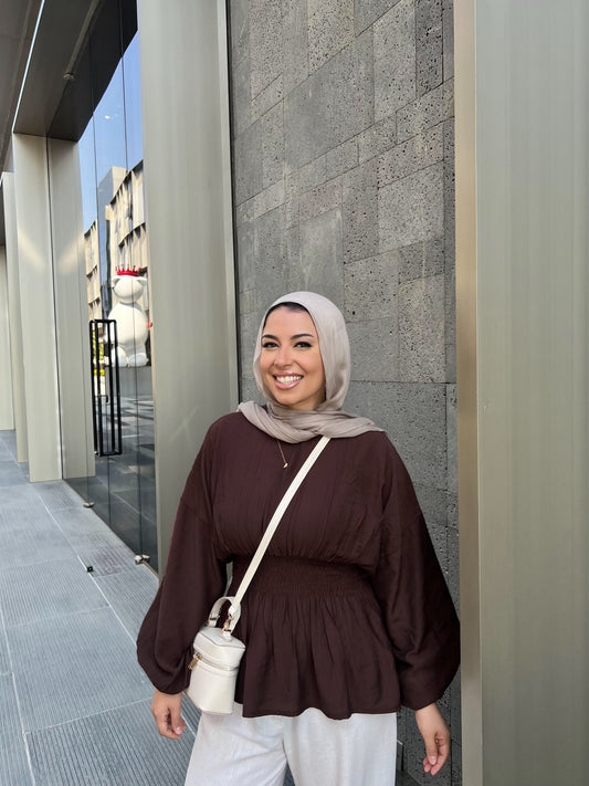 SERA BLOUSE BROWN