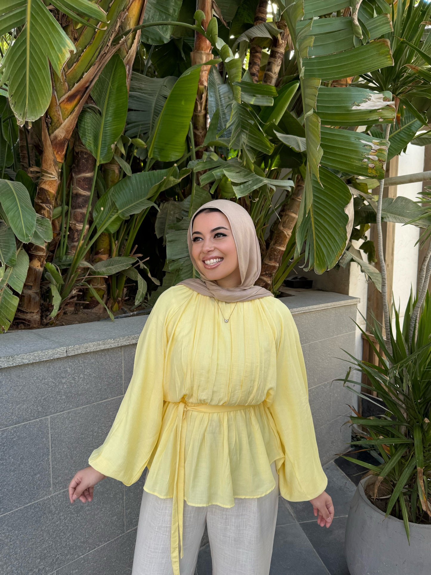 RIMA BLOUSE PASTEL YELLOW