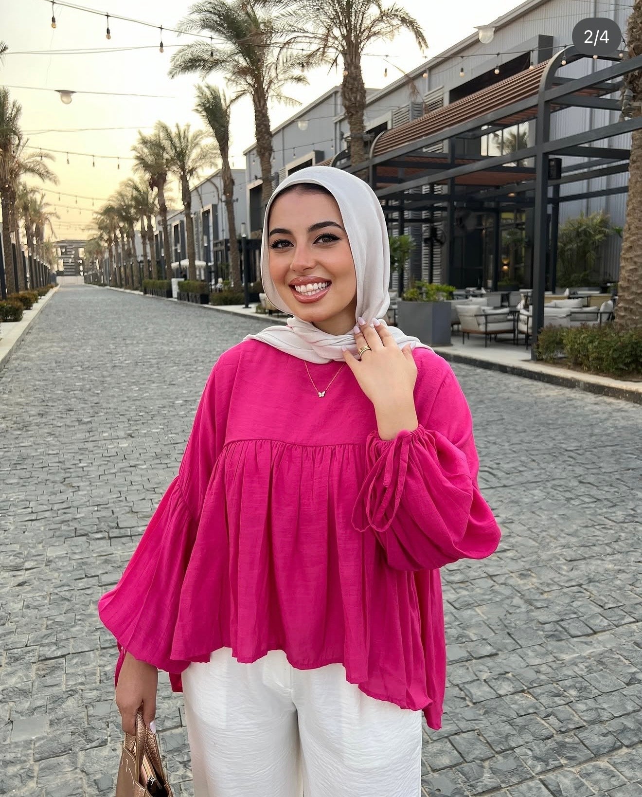MIRA BLOUSE HOTPINK