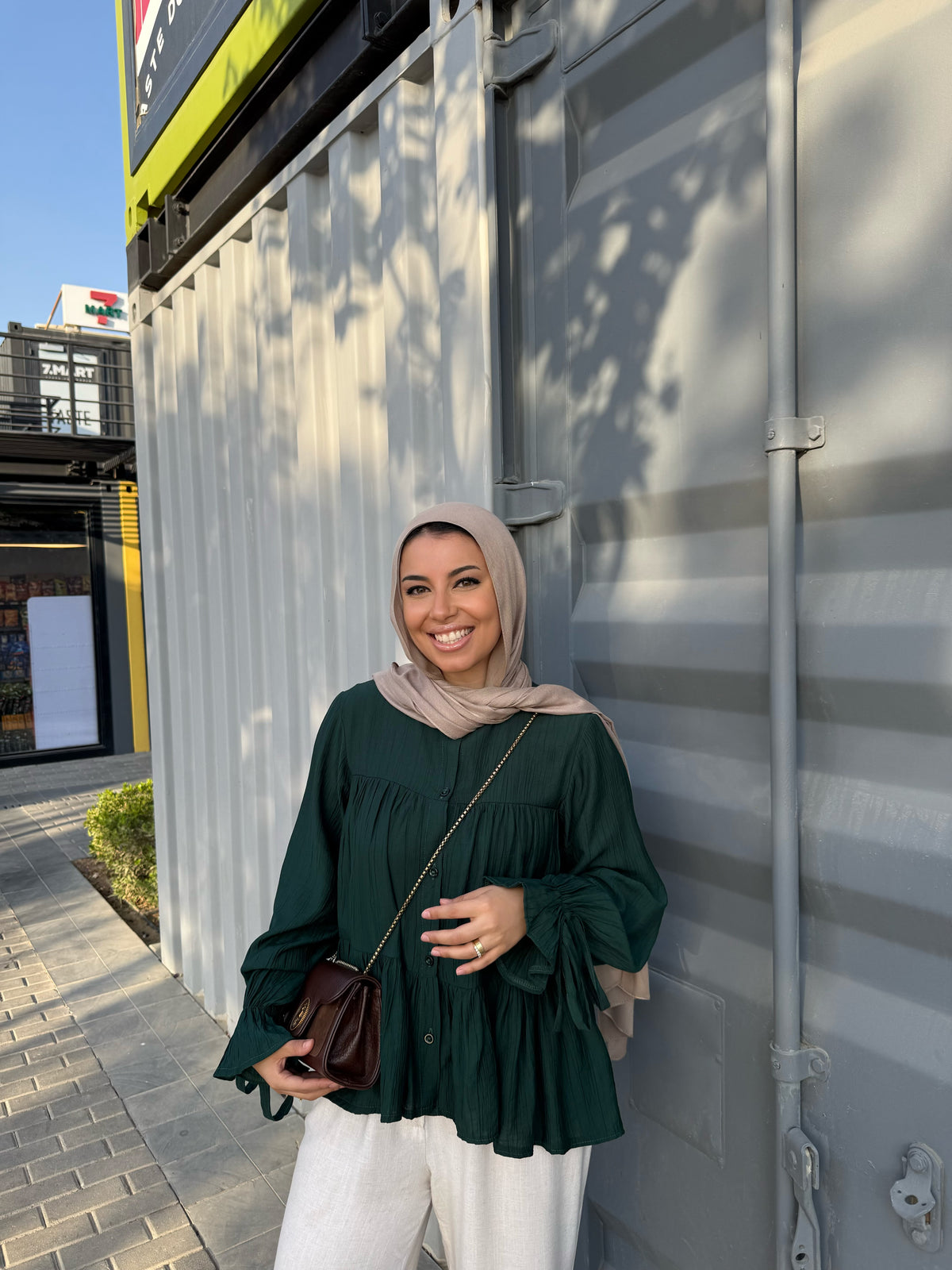 LAYAL BLOUSE EMERALD GREEN