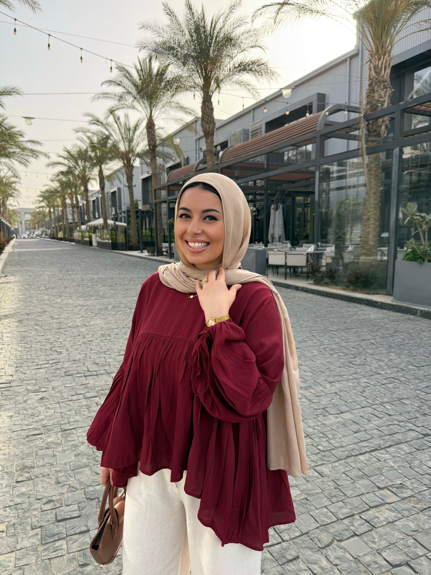 MIRA BLOUSE MAROON