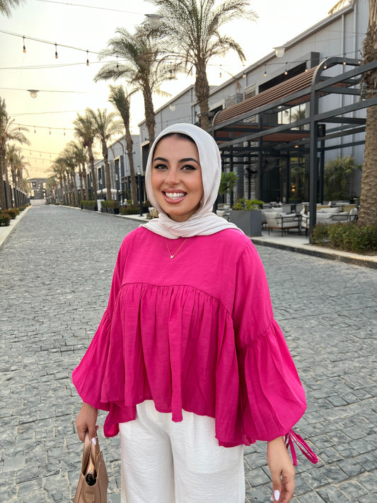 MIRA BLOUSE HOTPINK