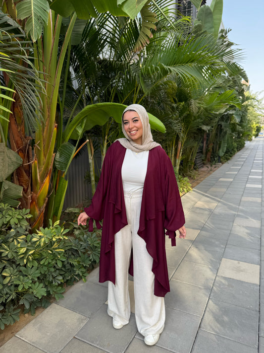 ARIA CARDIGAN BURGUNDY