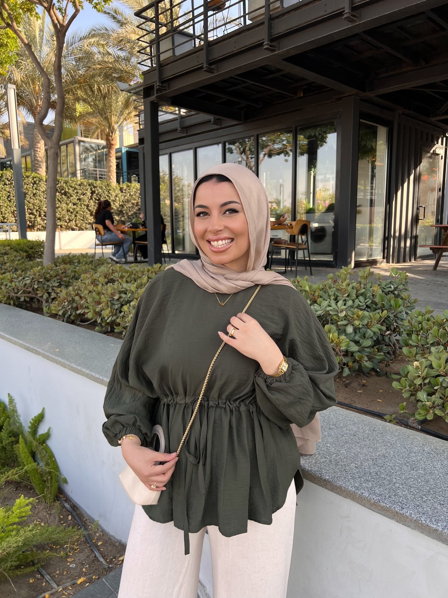 ELLIE BLOUSE DARK GREEN