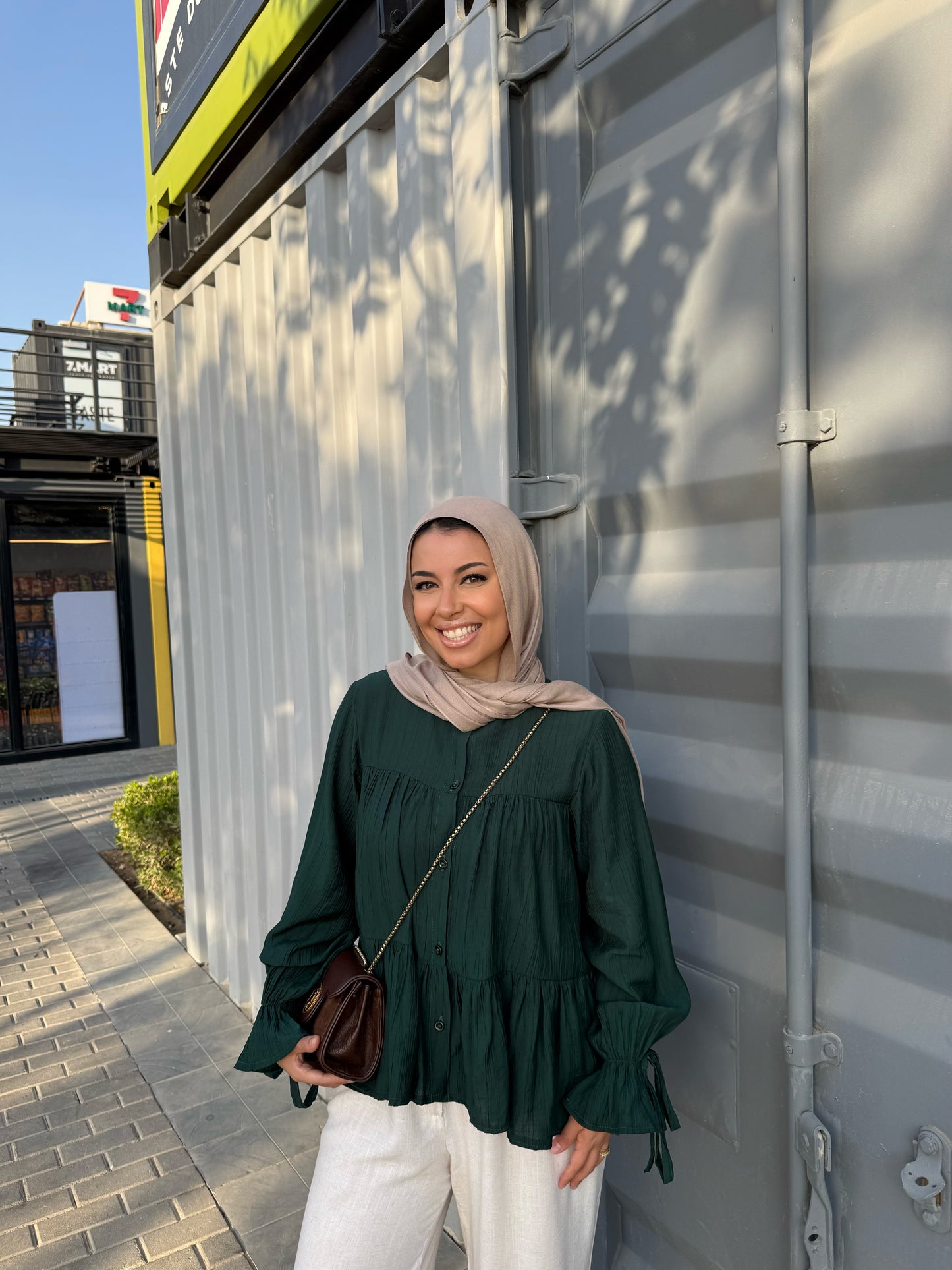 LAYAL BLOUSE EMERALD GREEN