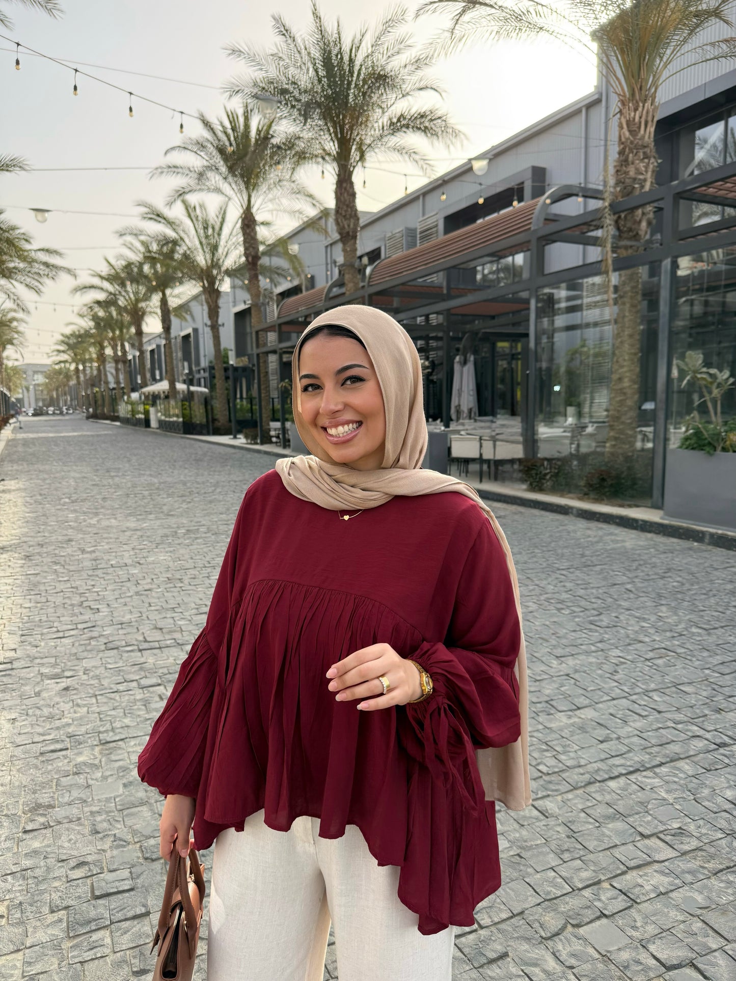 MIRA BLOUSE MAROON