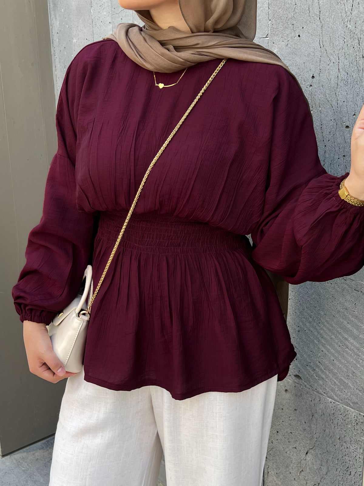 SERA BLOUSE BURGUNDY