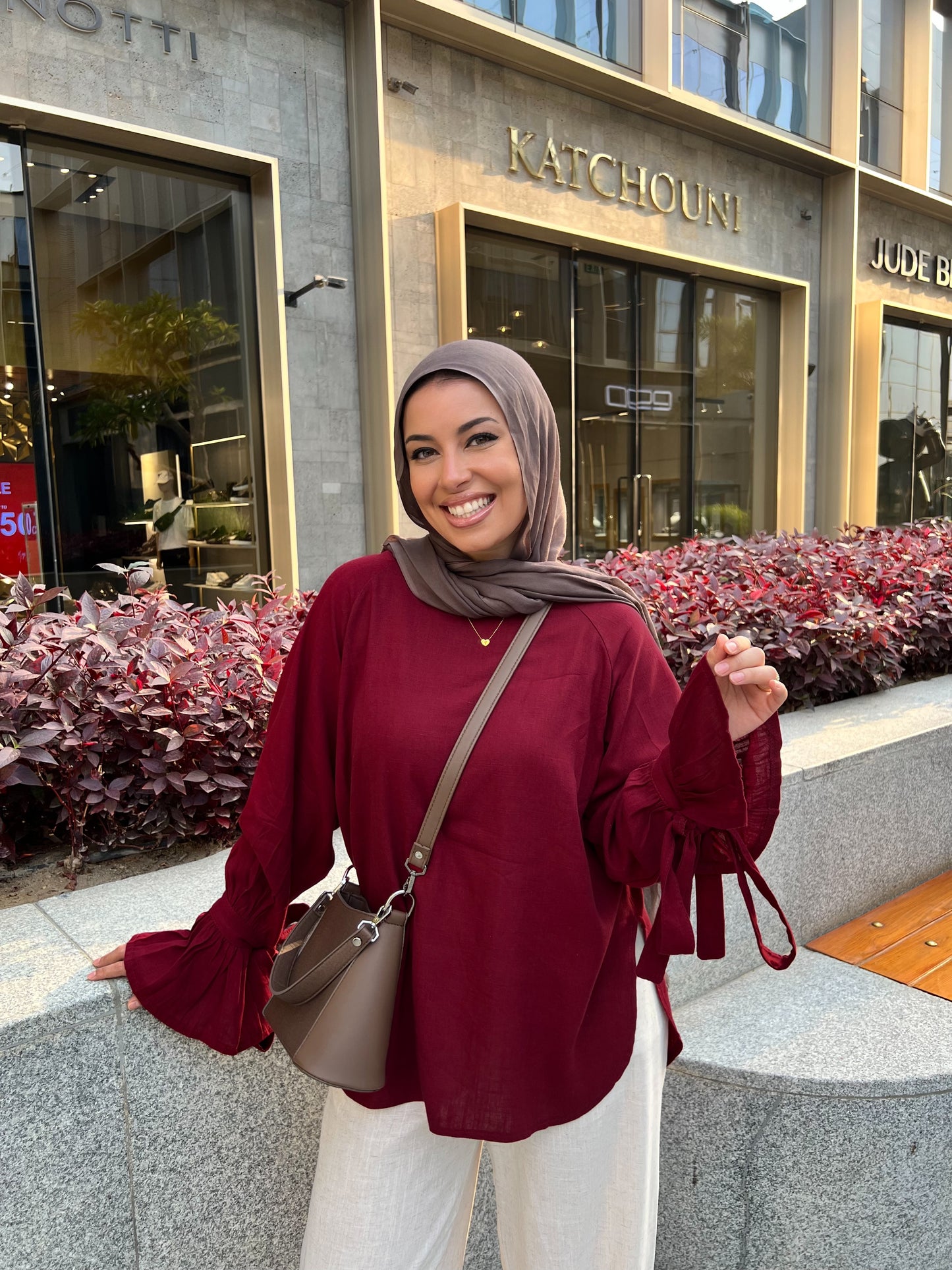 RHYA TOP DARK RED