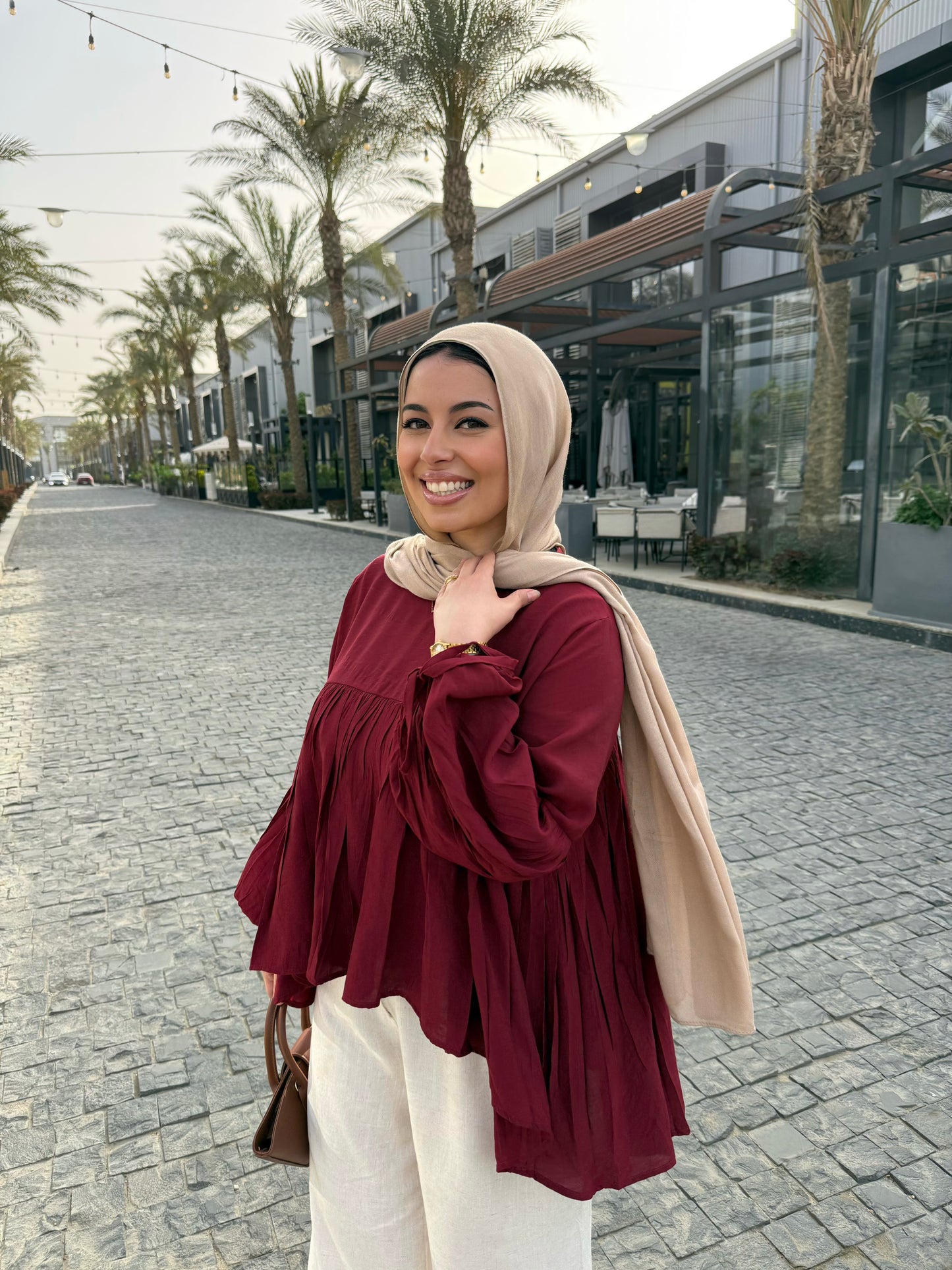 MIRA BLOUSE MAROON