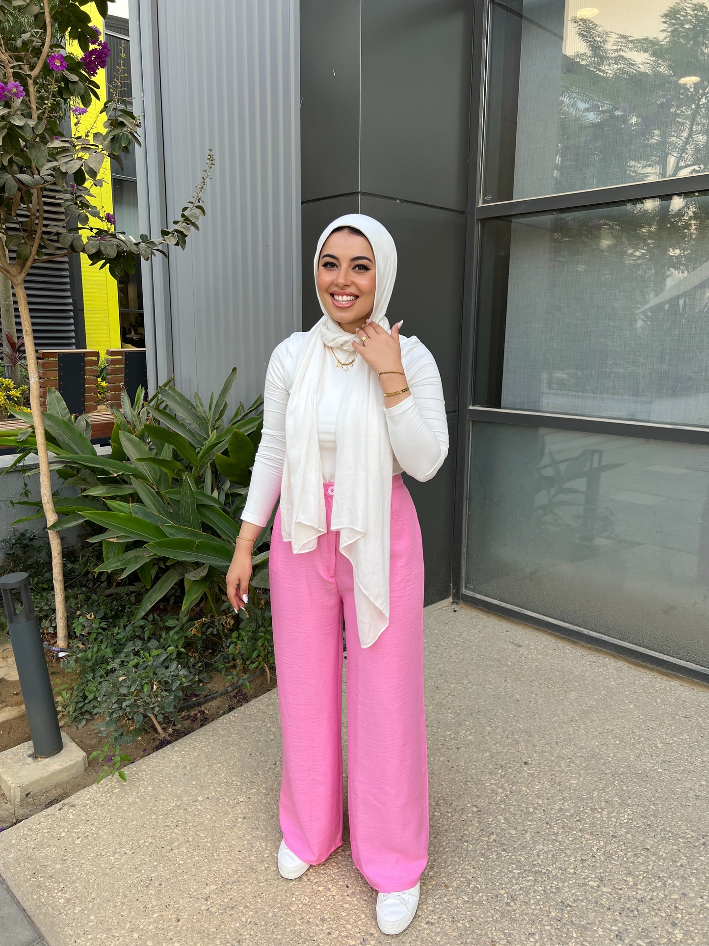 PINK LINEN PANTS