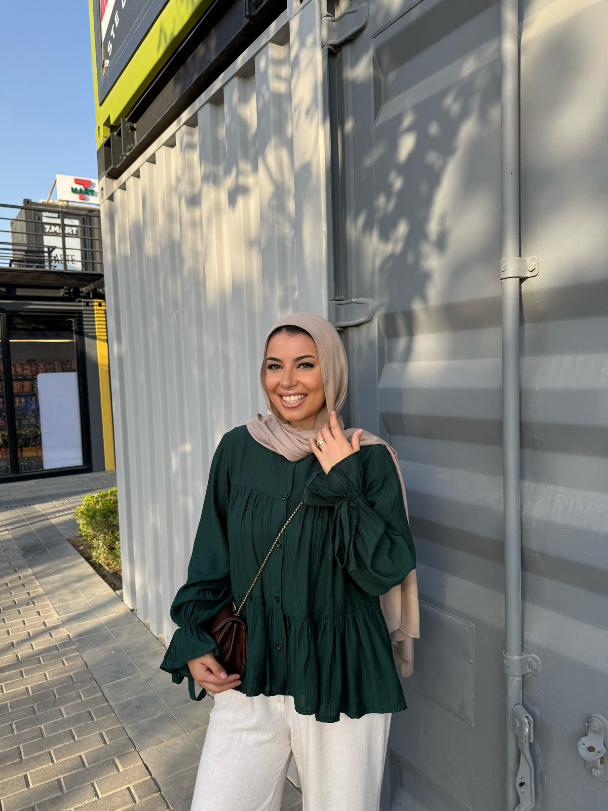 LAYAL BLOUSE EMERALD GREEN