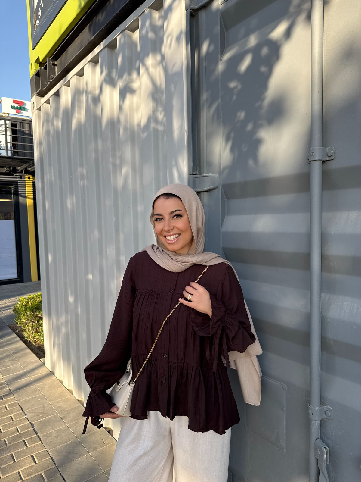 LAYAL BLOUSE DARK CHOCOLATE