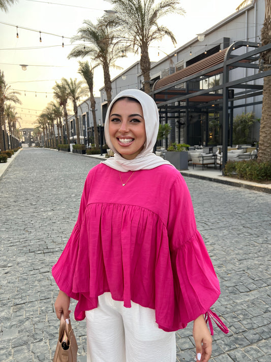 MIRA BLOUSE HOTPINK