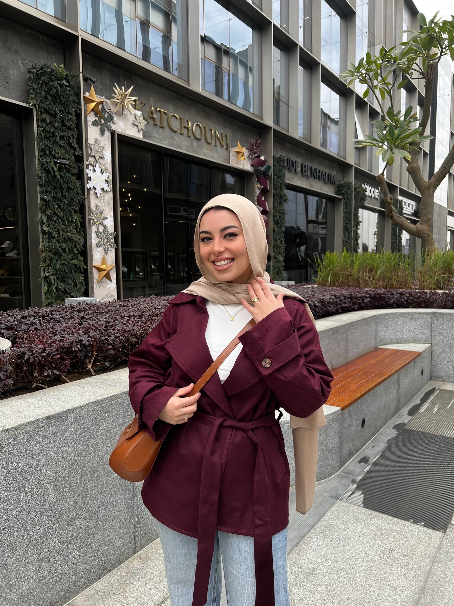 EMRIN GABARDINE JACKET BURGUNDY