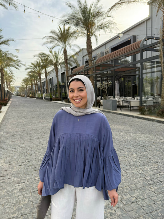 MIRA BLOUSE DUSTY BLUE