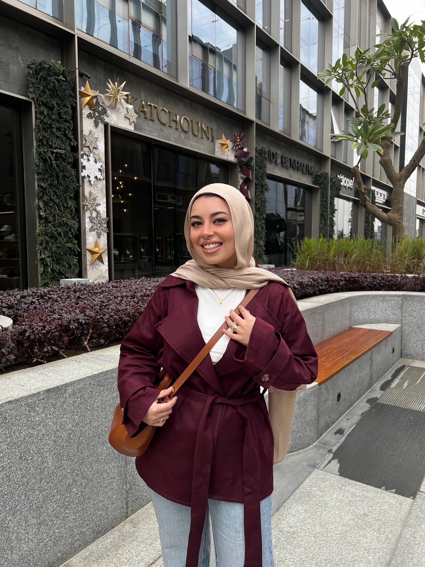 EMRIN GABARDINE JACKET BURGUNDY