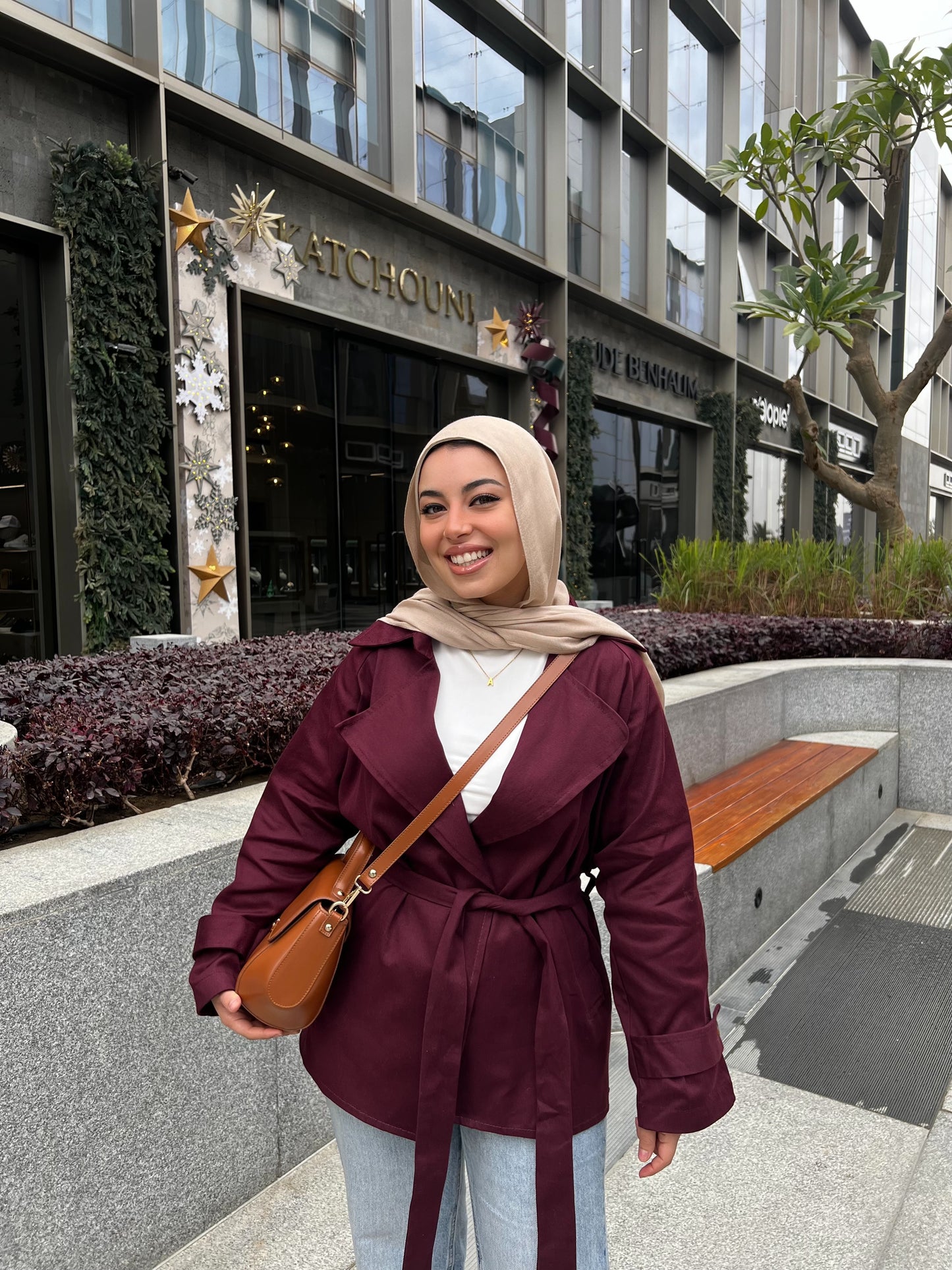 EMRIN GABARDINE JACKET BURGUNDY