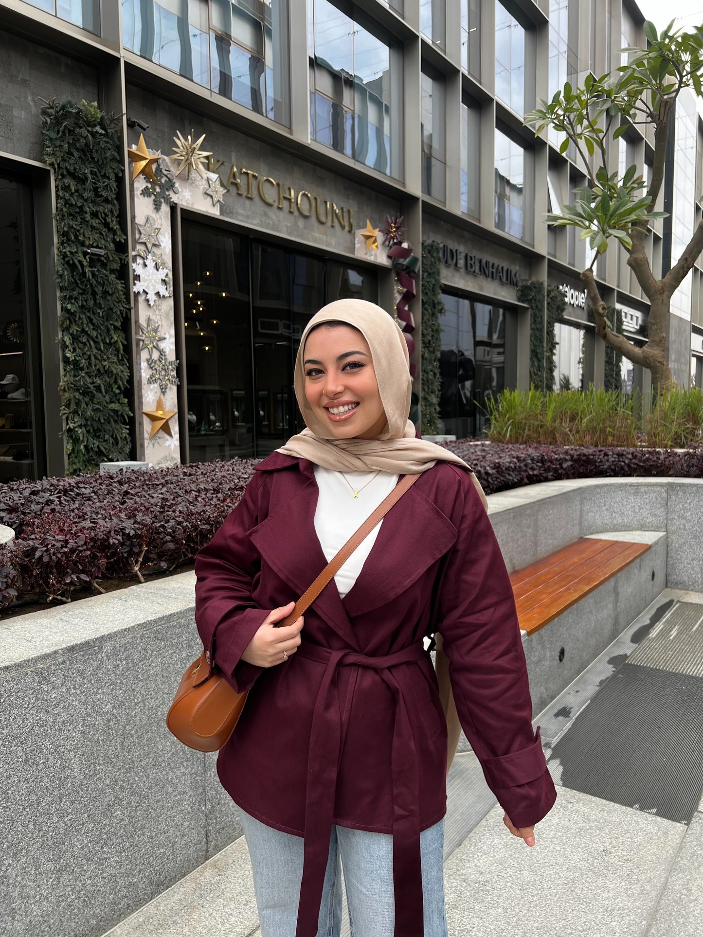 EMRIN GABARDINE JACKET BURGUNDY