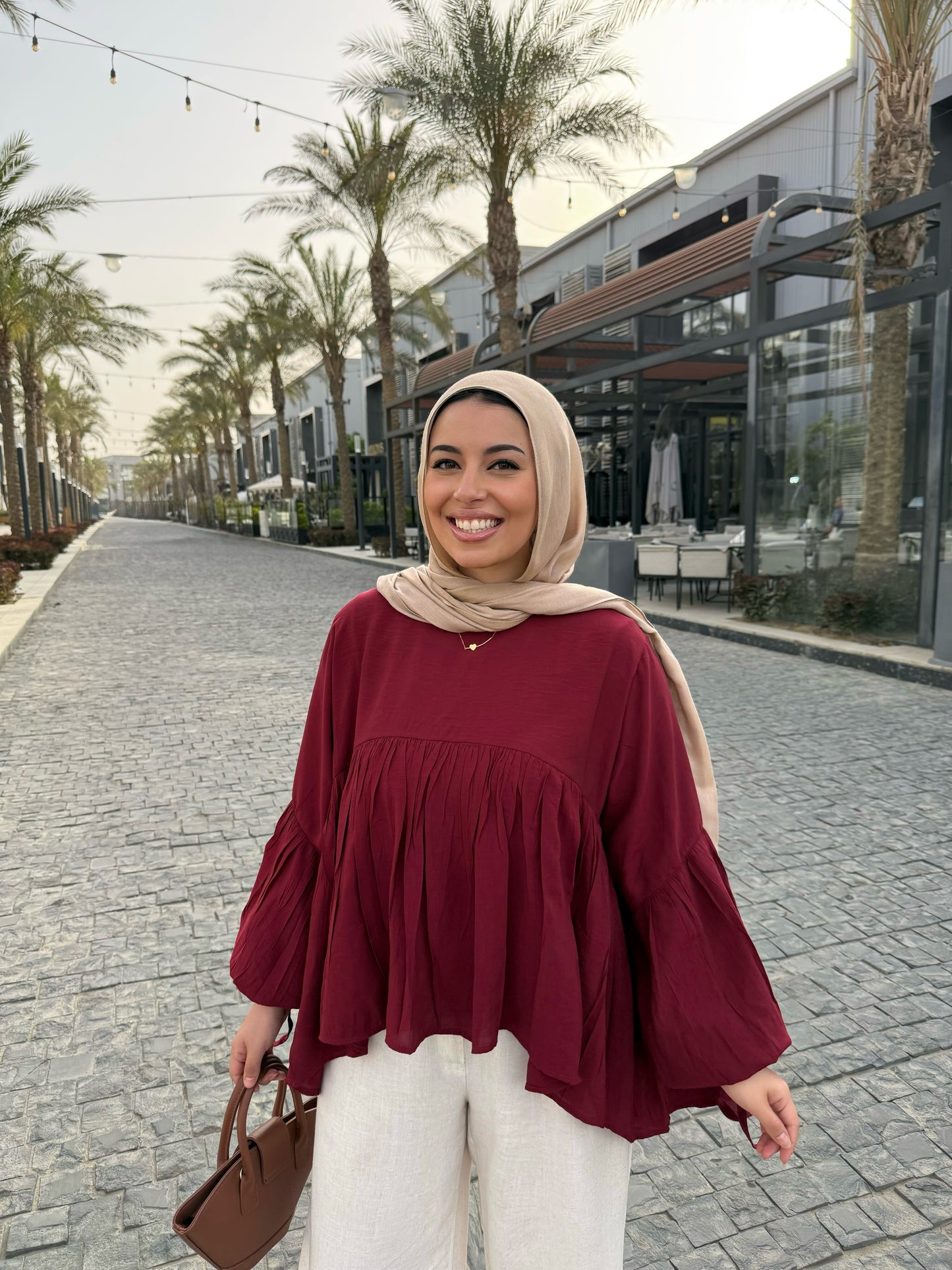 MIRA BLOUSE MAROON
