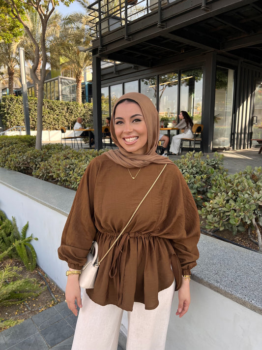 ELLIE BLOUSE BROWN