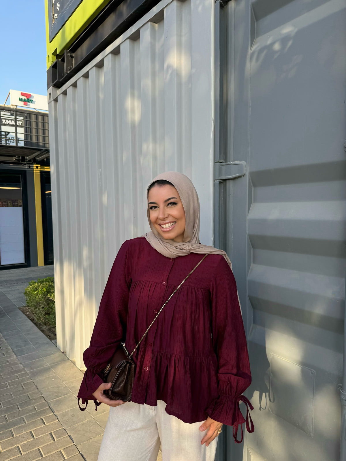 LAYAL BLOUSE BURGUNDY