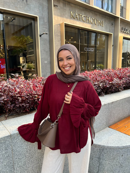 RHYA TOP DARK RED