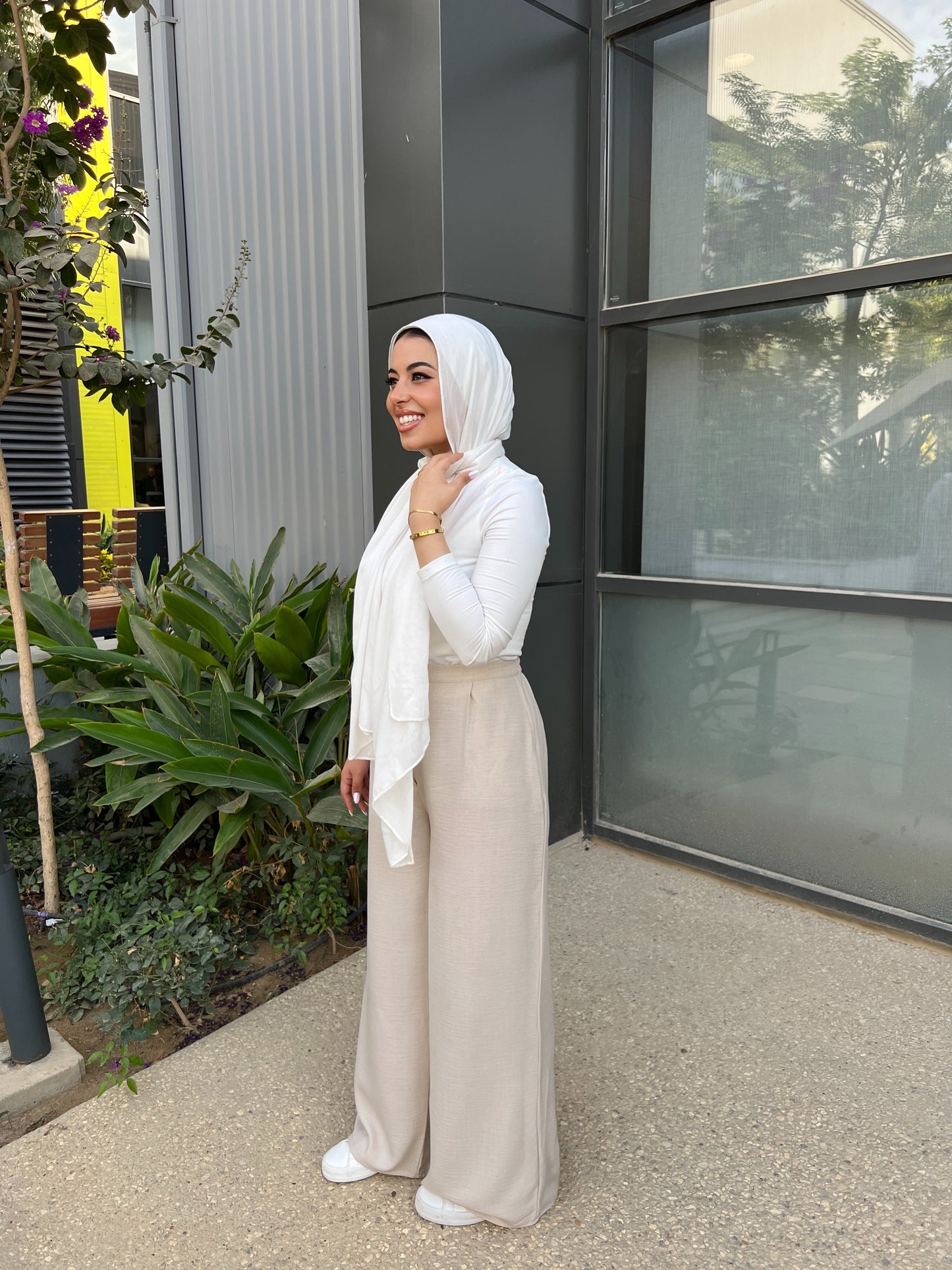 BEIGE LINEN PANTS