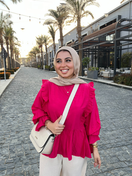 LILY BLOUSE HOTPINK