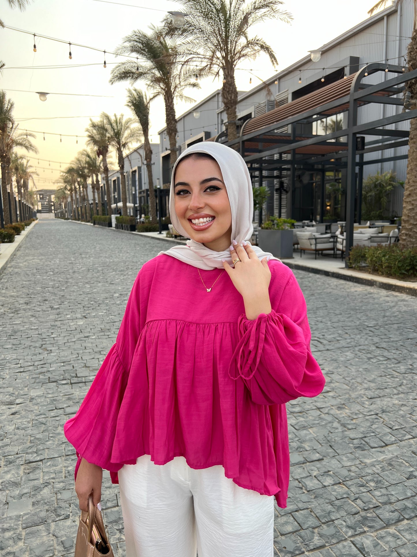 MIRA BLOUSE HOTPINK