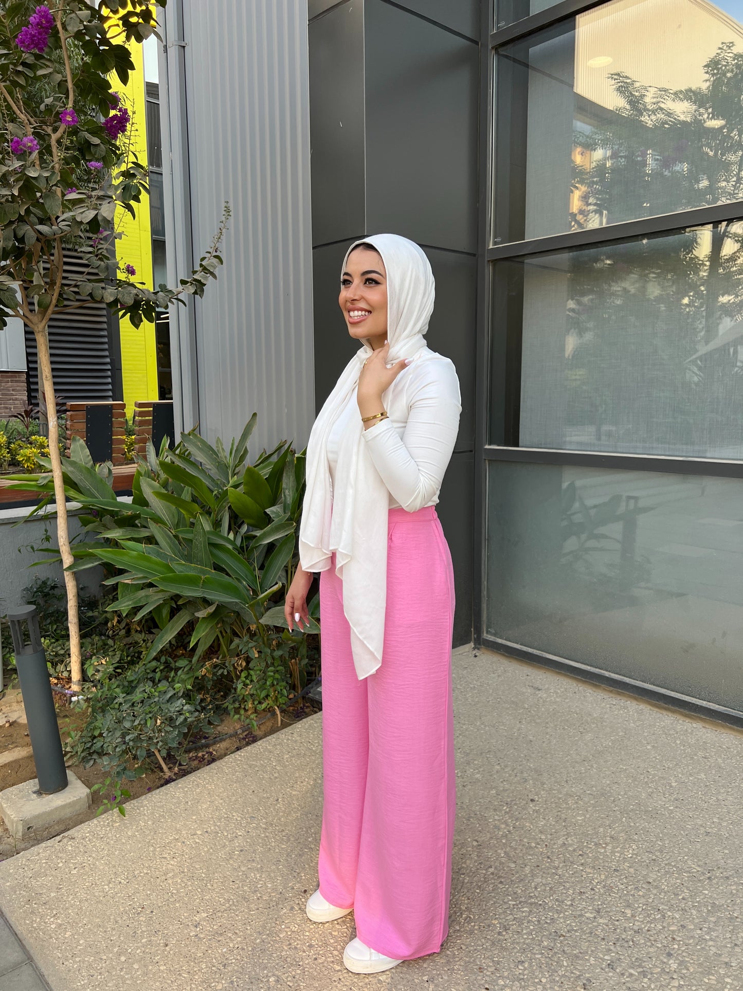 PINK LINEN PANTS