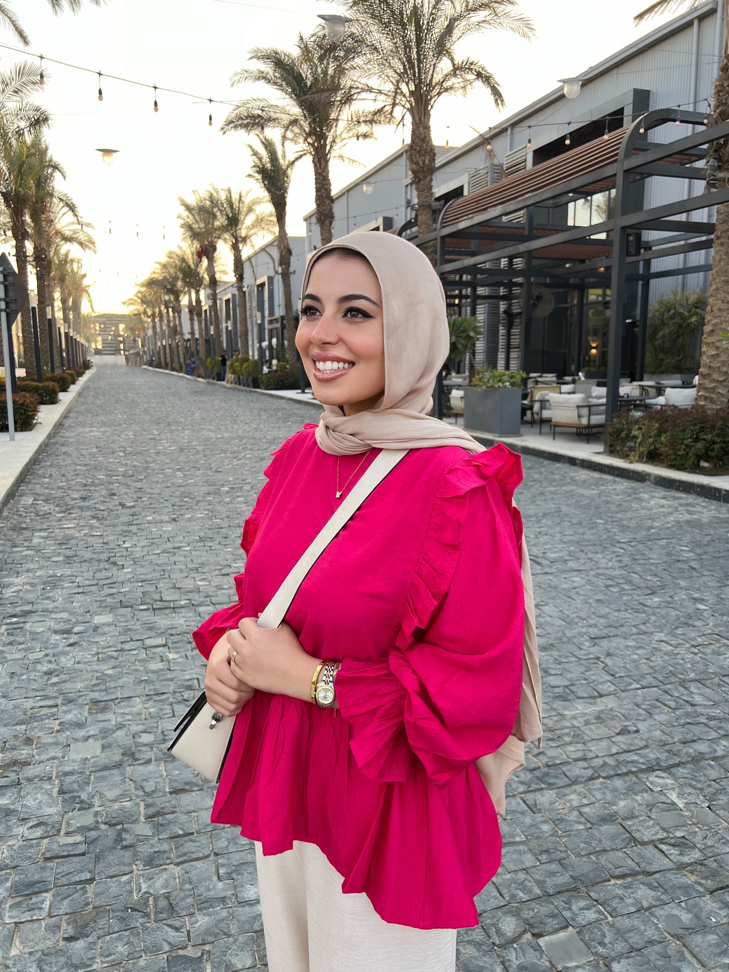 LILY BLOUSE HOTPINK