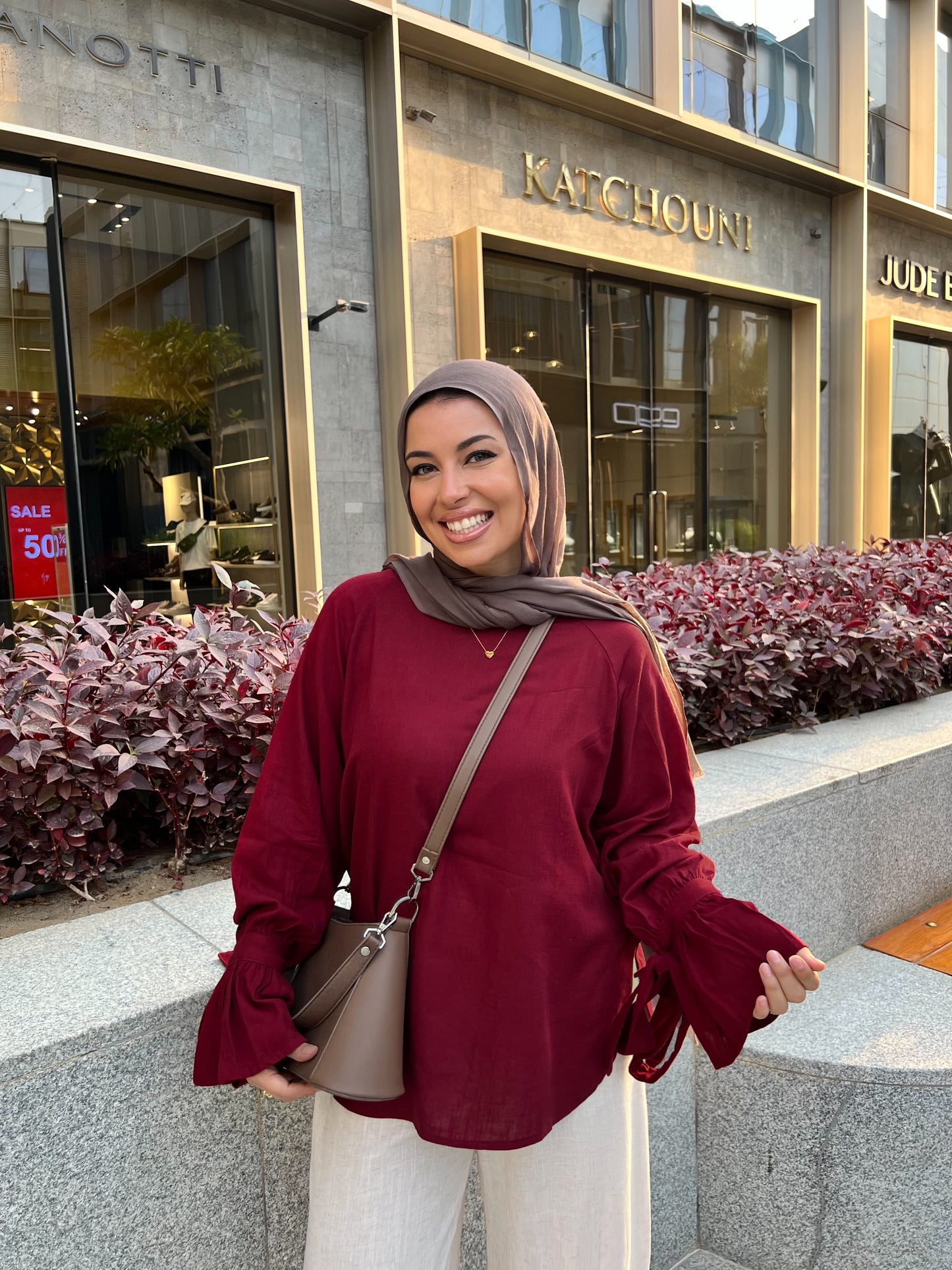 RHYA TOP DARK RED