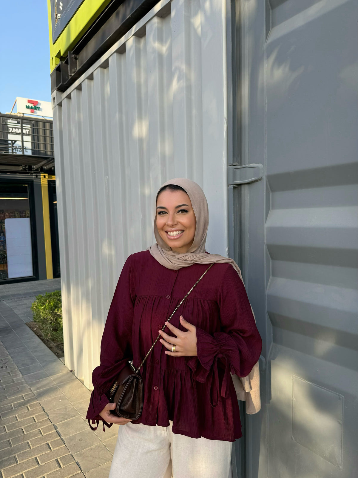 LAYAL BLOUSE BURGUNDY