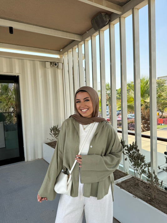 LINEN SHIRT IN MINT