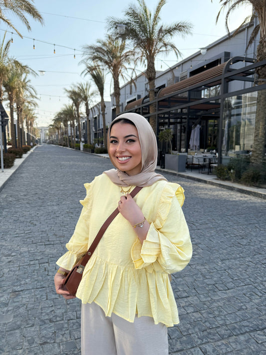 LILY BLOUSE BUTTER YELLOW
